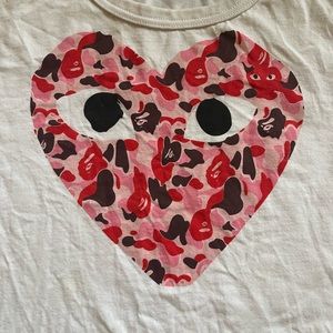 Comme des garćon x bape tee